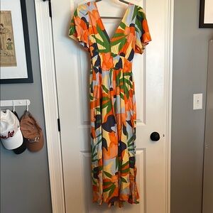 Vibrant Floral Maxi Dress